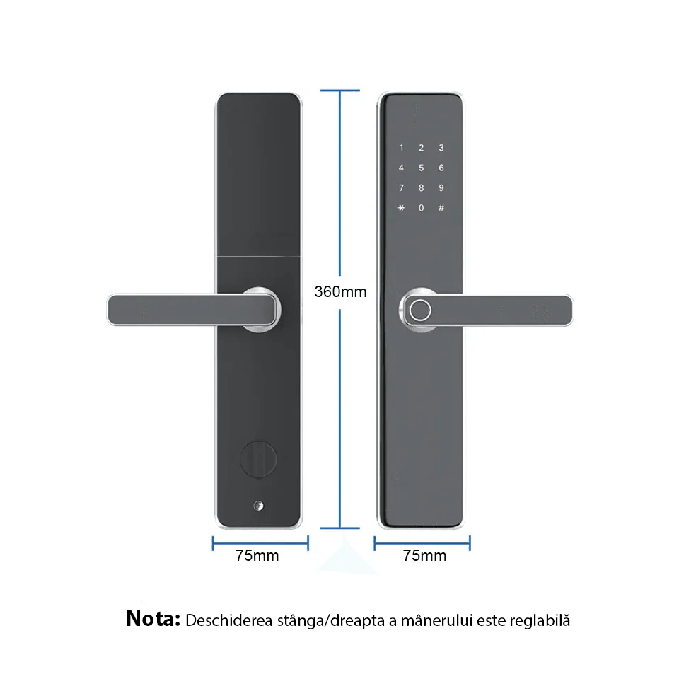 Yala inteligenta cu aplicatie-amprenta-card-cod-cheie,details